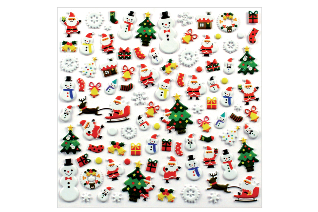 3D Christmas Stickers - 94 pcs - 1 - Christmas Stickers - 10doigts.com - Gommettes de Noël : autocollants et stickers créatifs pour enfants - 10doigts.fr