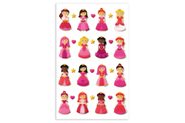 pegatinas 3D - princesas - Gommettes Histoires et décors - 10doigts.fr