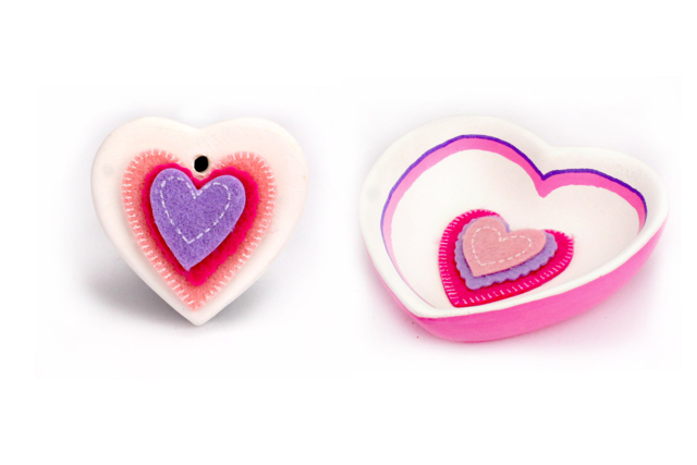 gomets corazones fieltro - Stickers en feutrine : du relief et de la texture dans vos créations - 10doigts.fr