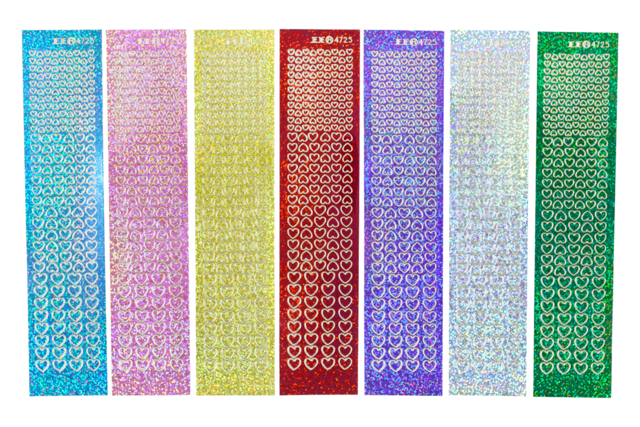 Rhinestone Heart Stickers - 1421 pcs - 4 - Sticker rhinestones - 10doigts.com - Strass autocollants - 10doigts.fr