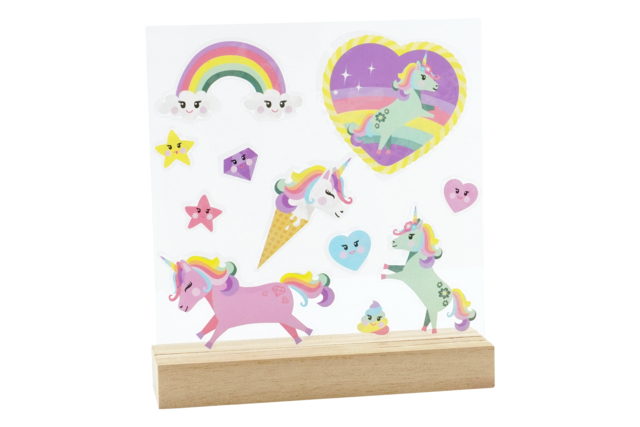 gomets vitrostáticos unicornios - Stickers fantaisies : personnalisez toutes vos créations - 10doigts.fr