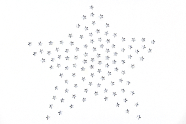 Star-shaped Adhesive Rhinestones, Crystal - 72 pcs - 6 - Sticker rhinestones - 10doigts.com - Strass autocollants - 10doigts.fr