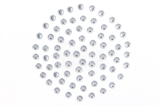 Round Adhesive Gems, Crystal - 72 pcs - 6 - Rhinestones - 10doigts.com - Strass : apportez de l'éclat à toutes vos créations - 10doigts.fr
