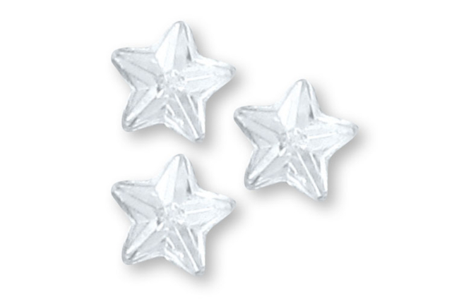 Star-shaped Adhesive Rhinestones, Crystal - 72 pcs - 2 - Sticker rhinestones - 10doigts.com - Strass autocollants - 10doigts.fr