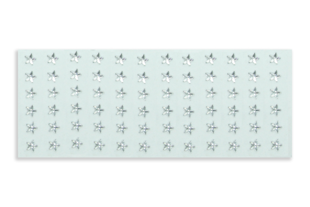 Star-shaped Adhesive Rhinestones, Crystal - 72 pcs - 3 - Sticker rhinestones - 10doigts.com - Strass autocollants - 10doigts.fr