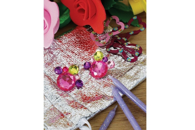 Round Sticky Rhinestones, Multicolor - 106 pcs - 8 - Rhinestones - 10doigts.com - Strass : apportez de l'éclat à toutes vos créations - 10doigts.fr