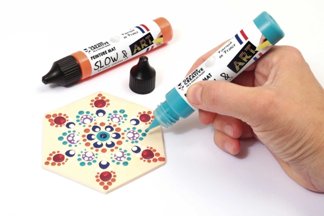 Bolígrafo de pintura 3D slow art- Colores opacos - Peinture relief 3D pour effets de matière et créations en volume - 10doigts.fr
