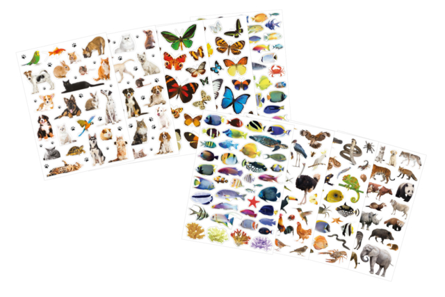 Mega pack gomets animales realistas - Des gommettes animaux pour créer et apprendre dès la maternelle - 10doigts.fr