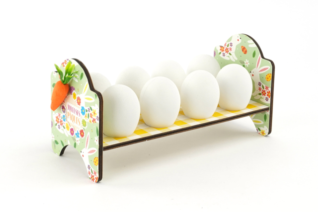 Wooden Stand for 8 Eggs - 3 - Easter Decor Supports - 10doigts.com - Supports de Pâques à décorer - 10doigts.fr