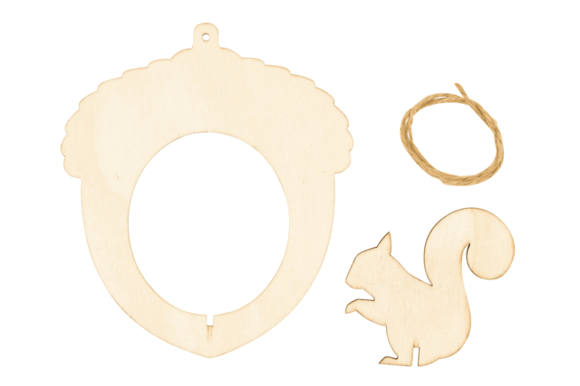 Hanging Decorations "Hazelnut and Squirrel" - 6 Pieces - 3 - Hanging Decorations and Wall Decor - 10doigts.com - Suspensions et déco murale - 10doigts.fr