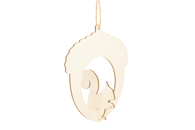 Hanging Decorations "Hazelnut and Squirrel" - 6 Pieces - 1 - Hanging Decorations and Wall Decor - 10doigts.com - Suspensions et déco murale - 10doigts.fr