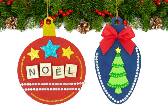 Wooden Christmas Ornaments - 50 Pieces - 4 - Christmas Wooden Objects - 10doigts.com - Objets en bois Noël - 10doigts.fr