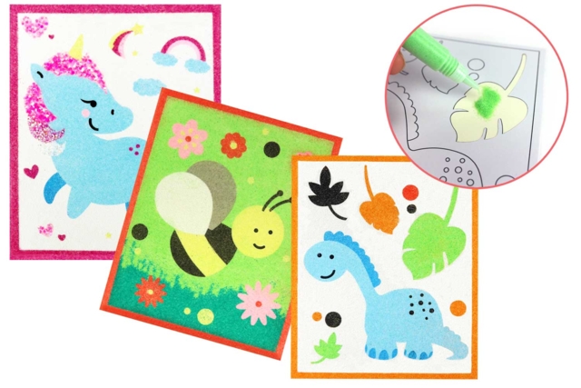 Sanding Cards, Animal Theme - 6 Cards - 1 - Colored Sand - 10doigts.com - Sable coloré : tout le matériel pour créer des tableaux en sable - 10doigts.fr