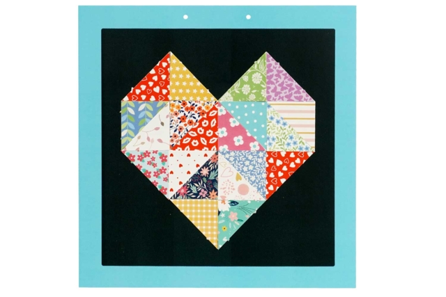Heart Canvas Kit, Patchwork Effect - 6 Canvases - 5 - Paper Craft Kits - 10doigts.com - Kits créatifs en Papier - 10doigts.fr