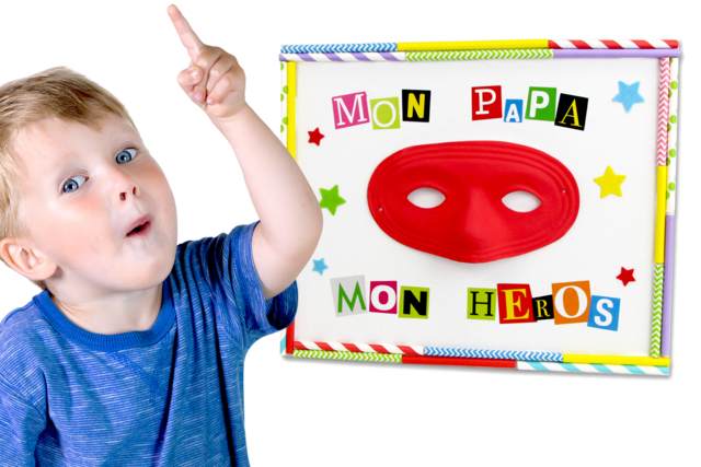Cuadro "Mi papá, mi héroe" - Vaisselle jetable et réutilisable - 10doigts.fr