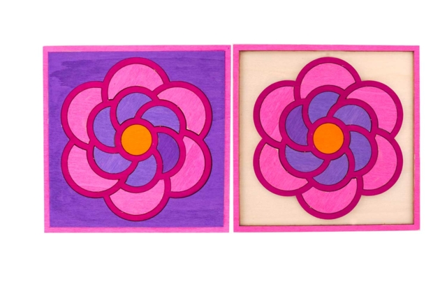 Wooden Flower Puzzle Boards - 4 Pieces - 8 - Puzzles - 10doigts.com - Puzzles - 10doigts.fr