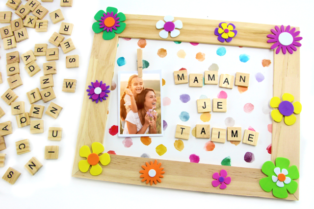 Framed Wooden Picture - 32 x 26 cm - 4 - Wooden Photo Frames - 10doigts.com - Cadres photos en bois - 10doigts.fr