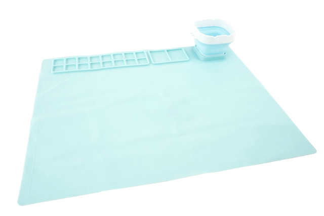 Tapiz de pintura de silicona + pote - Tabliers et protections - 10doigts.fr