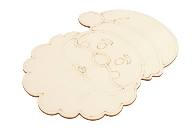 Wooden Santa Claus Head - 20 cm - 3 - Christmas Wooden Objects - 10doigts.com - Objets en bois Noël - 10doigts.fr