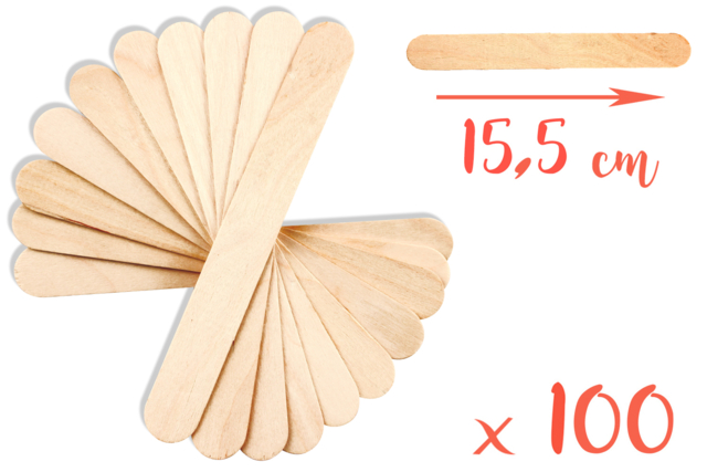 varillas de madera natural - Accessoires en bois - 10doigts.fr