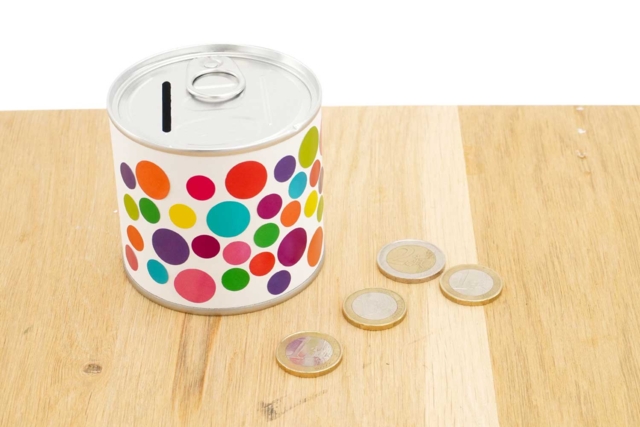 Tin Can Piggy Bank - 2 - Decorative Boxes - 10doigts.com - Boîtes à décorer - 10doigts.fr