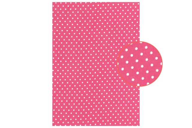 tela adhesiva de lunares fucsia - Tissus adhésifs - 10doigts.fr