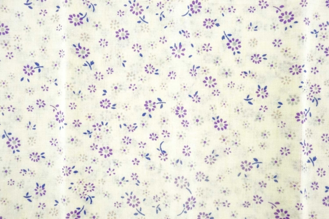 tela de algodón flores moradas - Coupons de tissus - 10doigts.fr