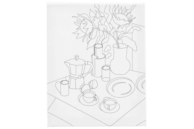 Lienzo El desayuno - Peinture aux numéros : découvrez l'art du tableau numéroté pour tous - 10doigts.fr