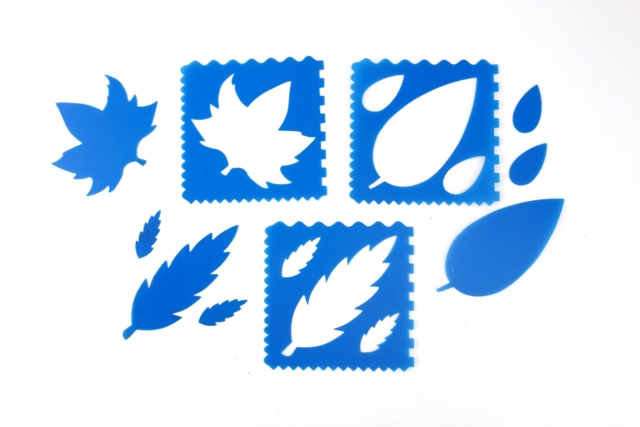 Stencils + Silhouettes Leaf Shapes - 6 Stencils - 3 - Nature Stencils - 10doigts.com - Pochoirs nature : créez des paysages à la peinture - 10doigts.fr