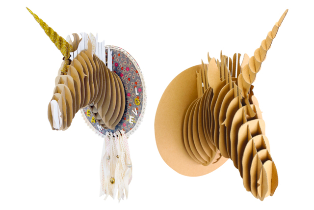 trofeo unicornio - Animaux en carton - 10doigts.fr