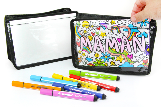 estuche de aseo personalizable - Sacs et trousses en tissu à personnaliser : vos supports de création textile - 10doigts.fr