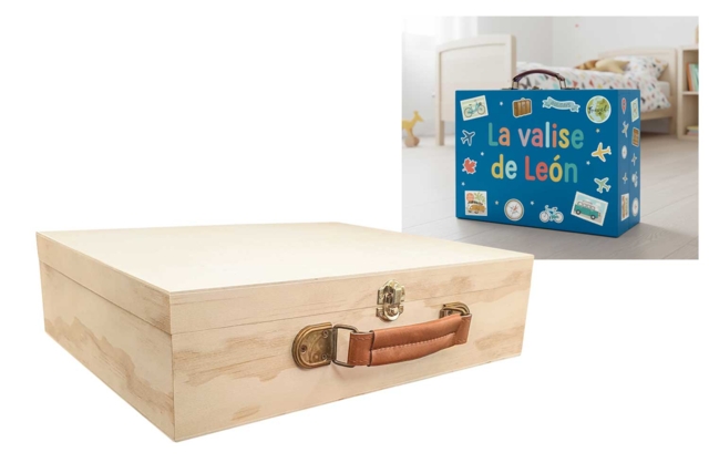Decorative Wooden Briefcase - 1 - Wooden Boxes - 10doigts.com - Boîtes en bois - 10doigts.fr
