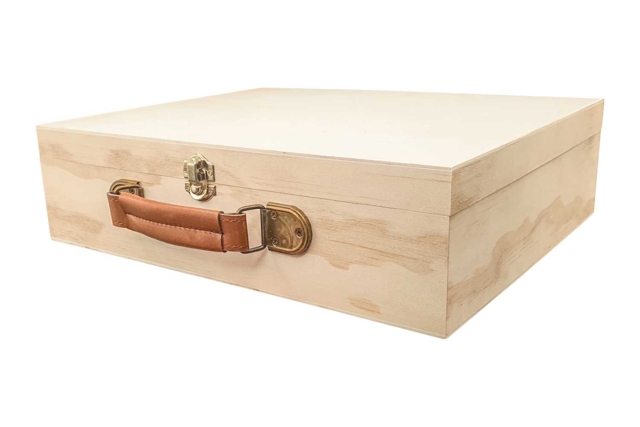 Decorative Wooden Briefcase - 3 - Wooden Boxes - 10doigts.com - Boîtes en bois - 10doigts.fr