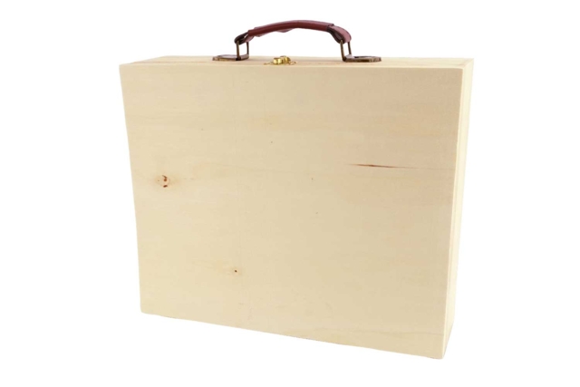 Decorative Wooden Briefcase - 2 - Wooden Boxes - 10doigts.com - Boîtes en bois - 10doigts.fr