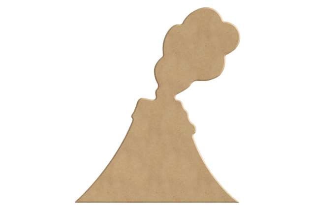 volcán de madera para pintar - Supports plats en bois - 10doigts.fr