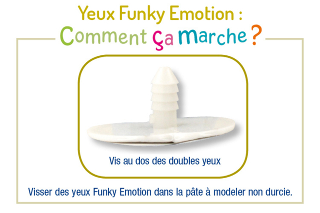 Funky Emotion Eyes - 9 Pieces - 5 - Accessories for modeling clay - 10doigts.com - Accessoires pour pâtes à modeler - 10doigts.fr