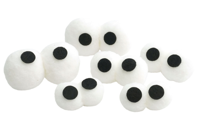 Pom Pom Eye Pairs - 6 Pieces - 1 - Googly Eyes - 10doigts.com - Yeux mobiles - 10doigts.fr