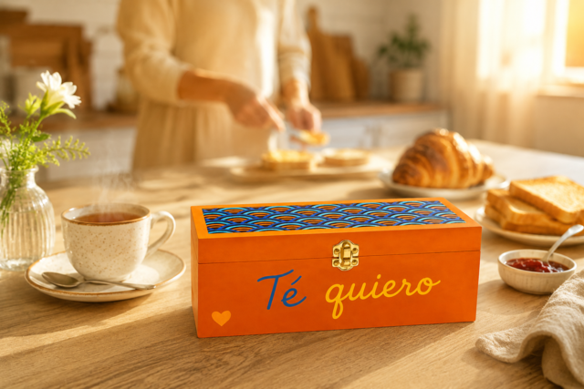 Caja de té Japan madera 4 compartimentos - Boîtes en bois - 10doigts.fr