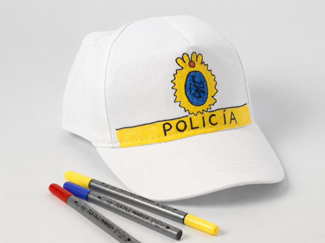 gorra de policía - Coton, lin - Textiles - 10doigts.fr