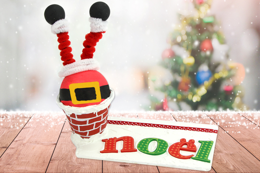 Father Christmas Stuck in the Chimney
