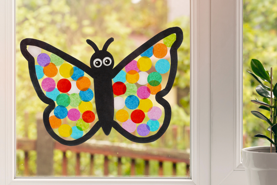 Mariposa para decoración de ventanas y cristales