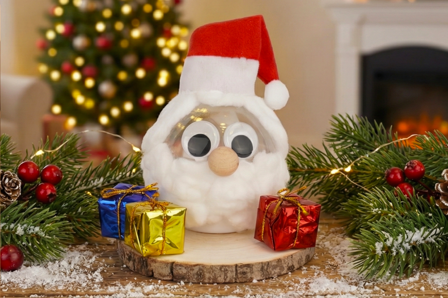 Glowing Santa Claus Head