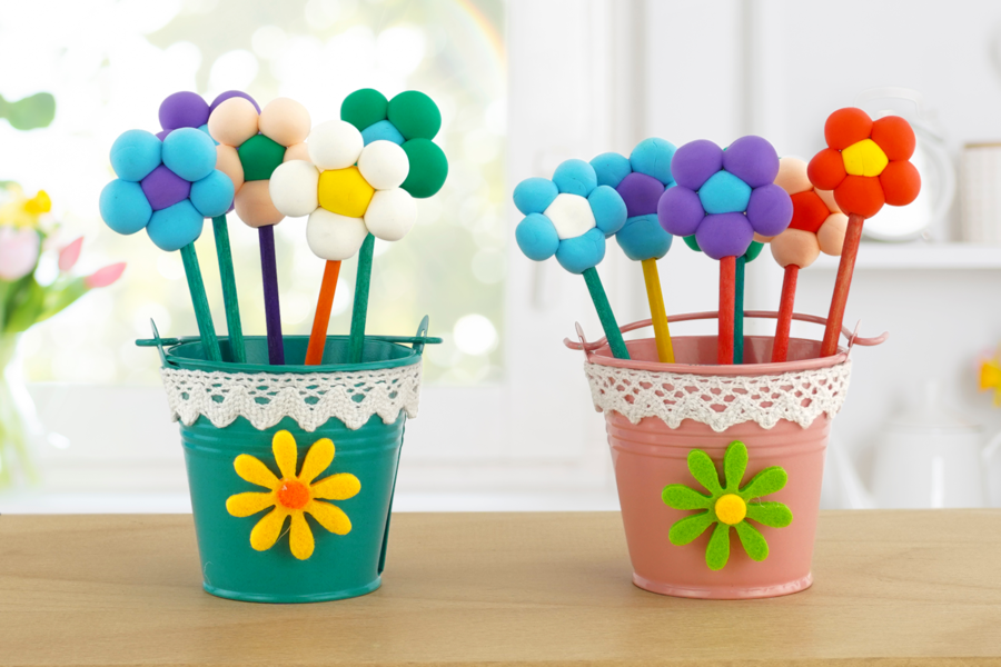 Flores en pasta moldear