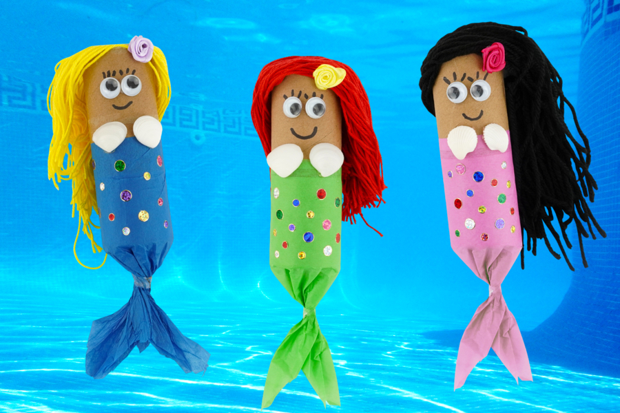 Mermaids with Cardboard Tubes