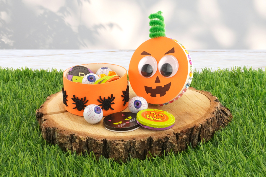 Caja de caramelos calabaza