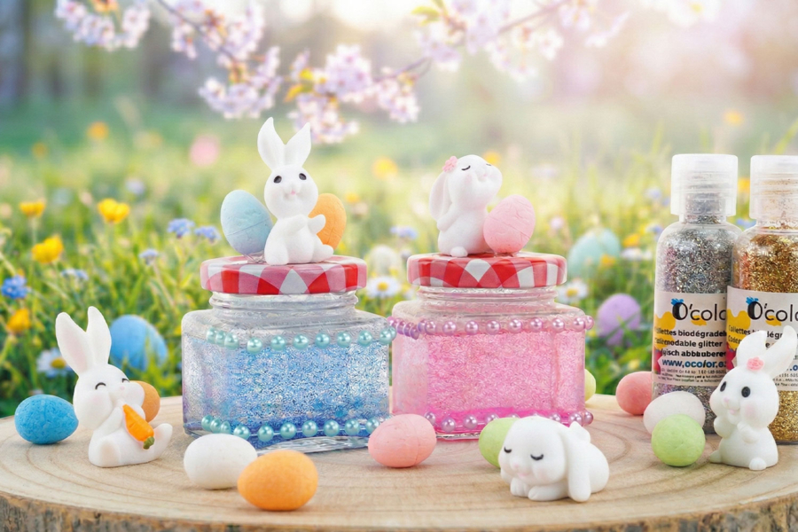 Easter Bunny Glitter Jar