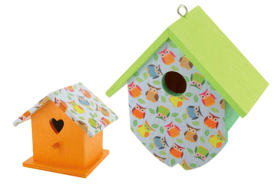 Wooden Owl Deco Birdhouse