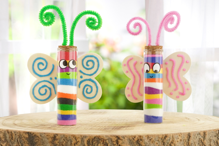 Colorful Sand-Filled Butterflies