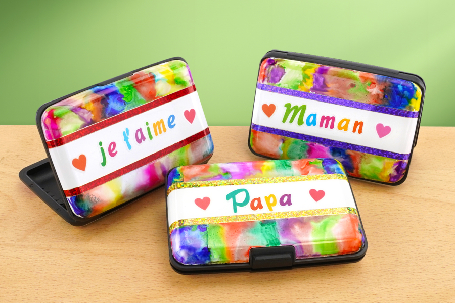 Portatarjetas personalizados para el día de los padres
