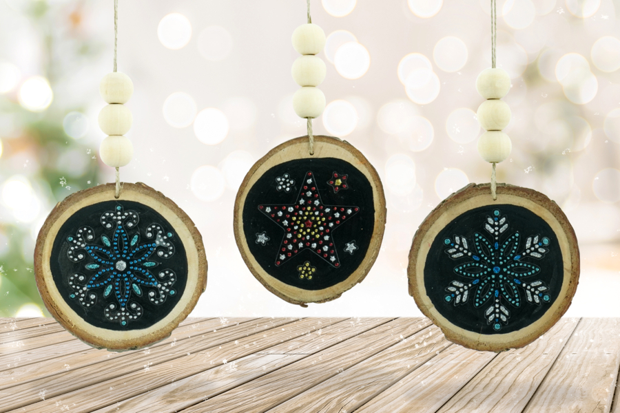 Rondines brillantes para decorar el árbol de Navidad
